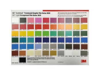 3M Scotchcal Translucent Series 3630+3635 - Color Card